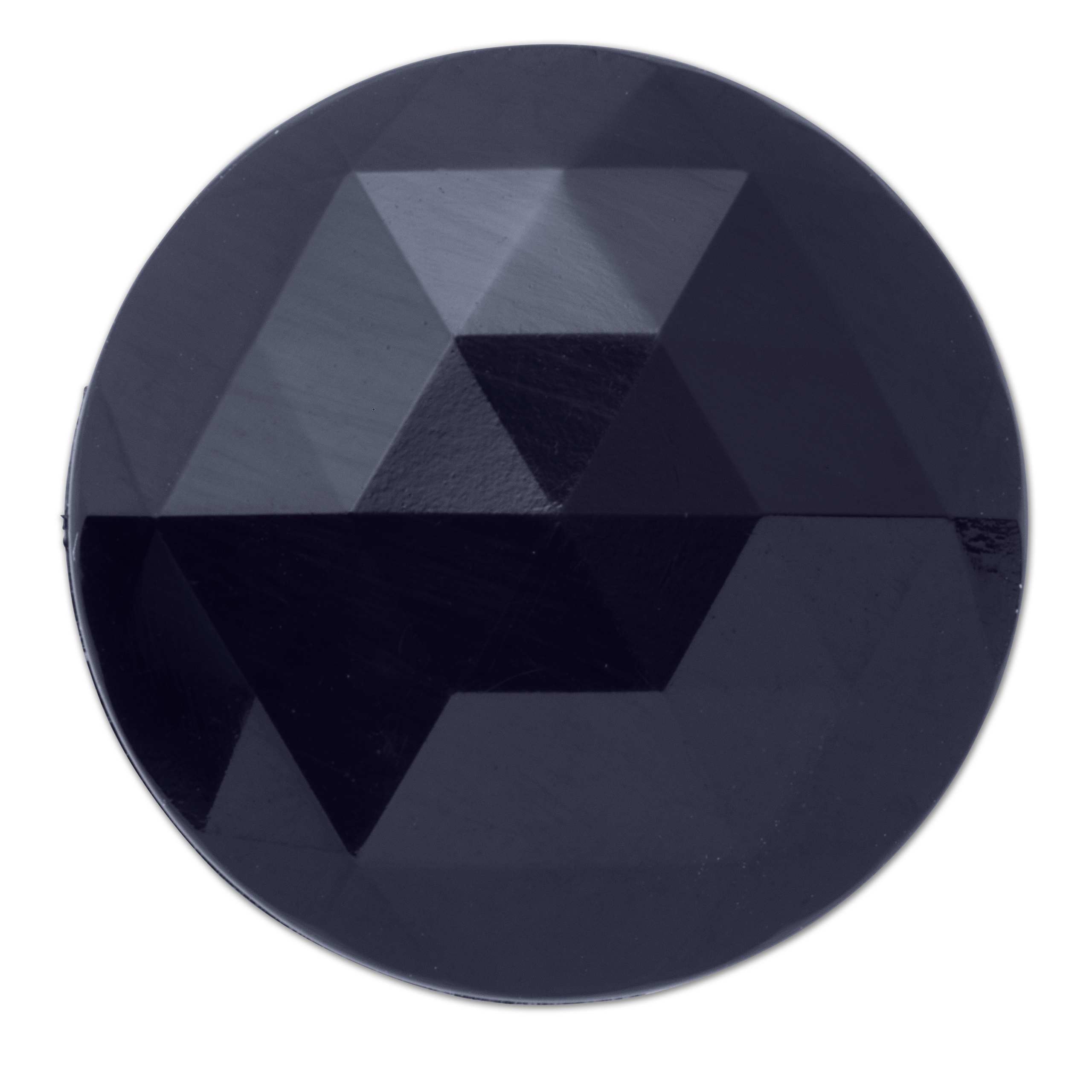 Knöpfe "Facette", schwarz, mit Öse