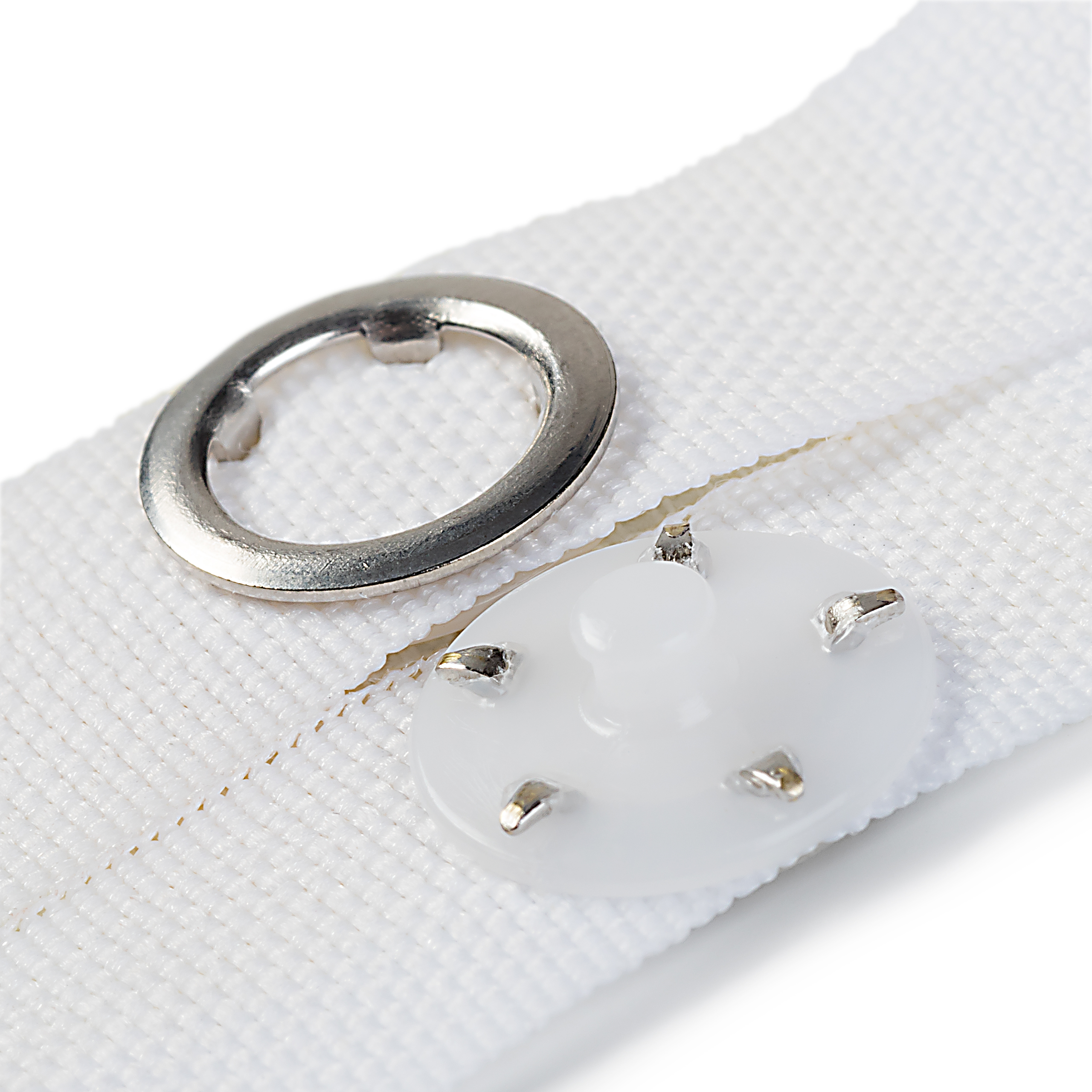 Nähfrei-Aufhänger, Leinen, weiß lose