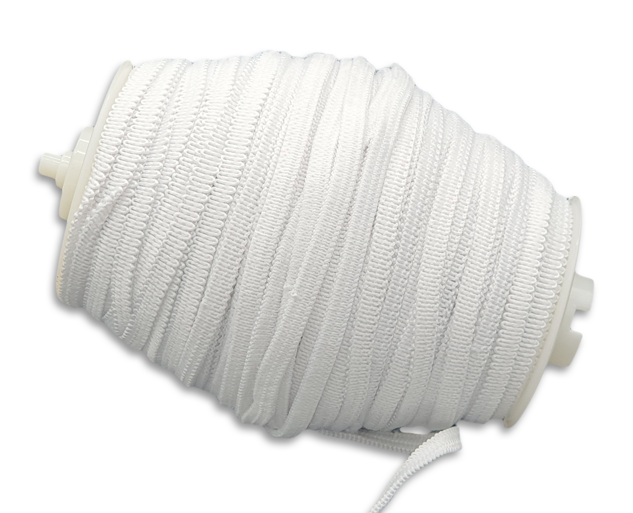 Gummiband 5mm, weiß, flach und kochfest - 50m Rolle