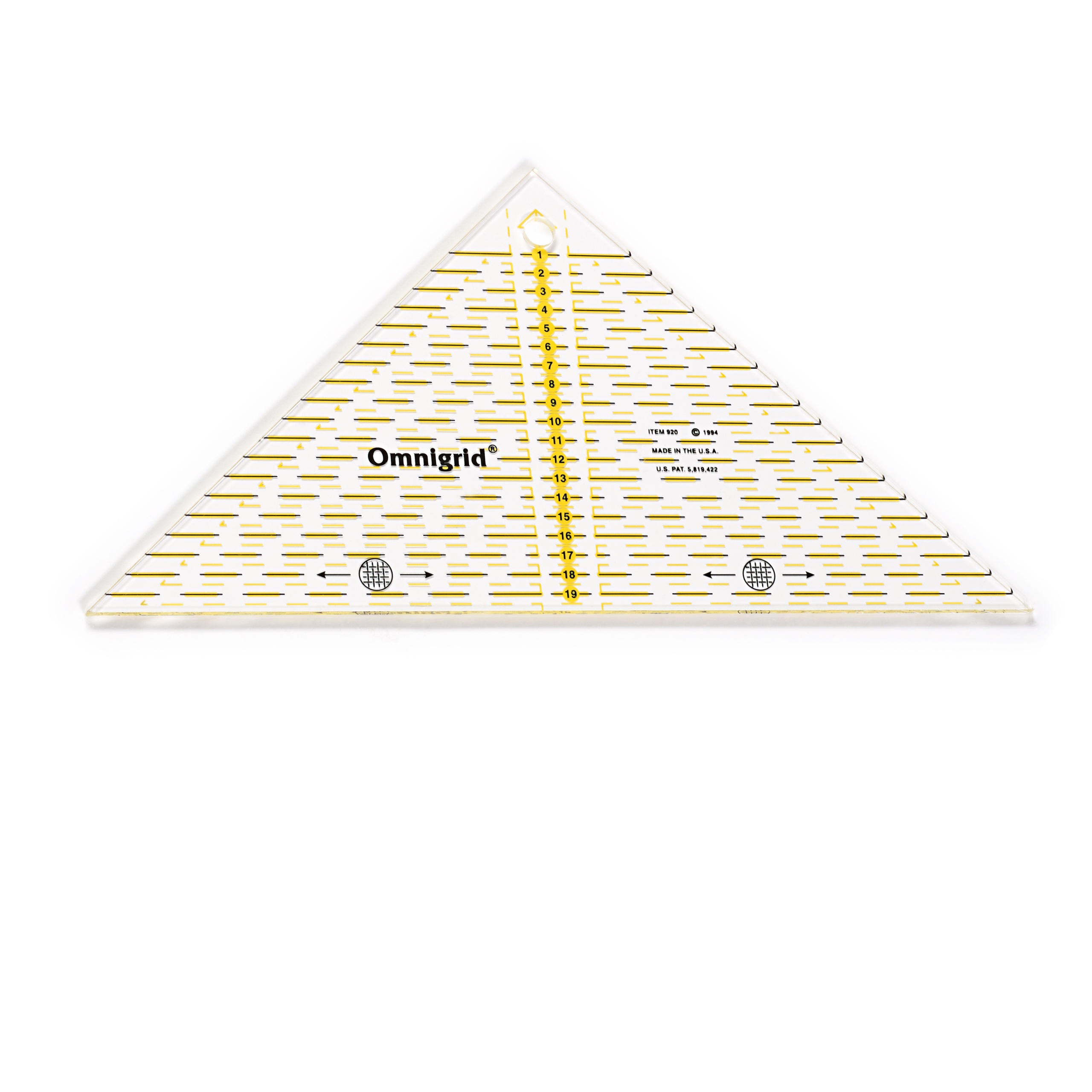 Flottes Dreieck, für ½ Quadrat-Dreiecke, bis 6inch