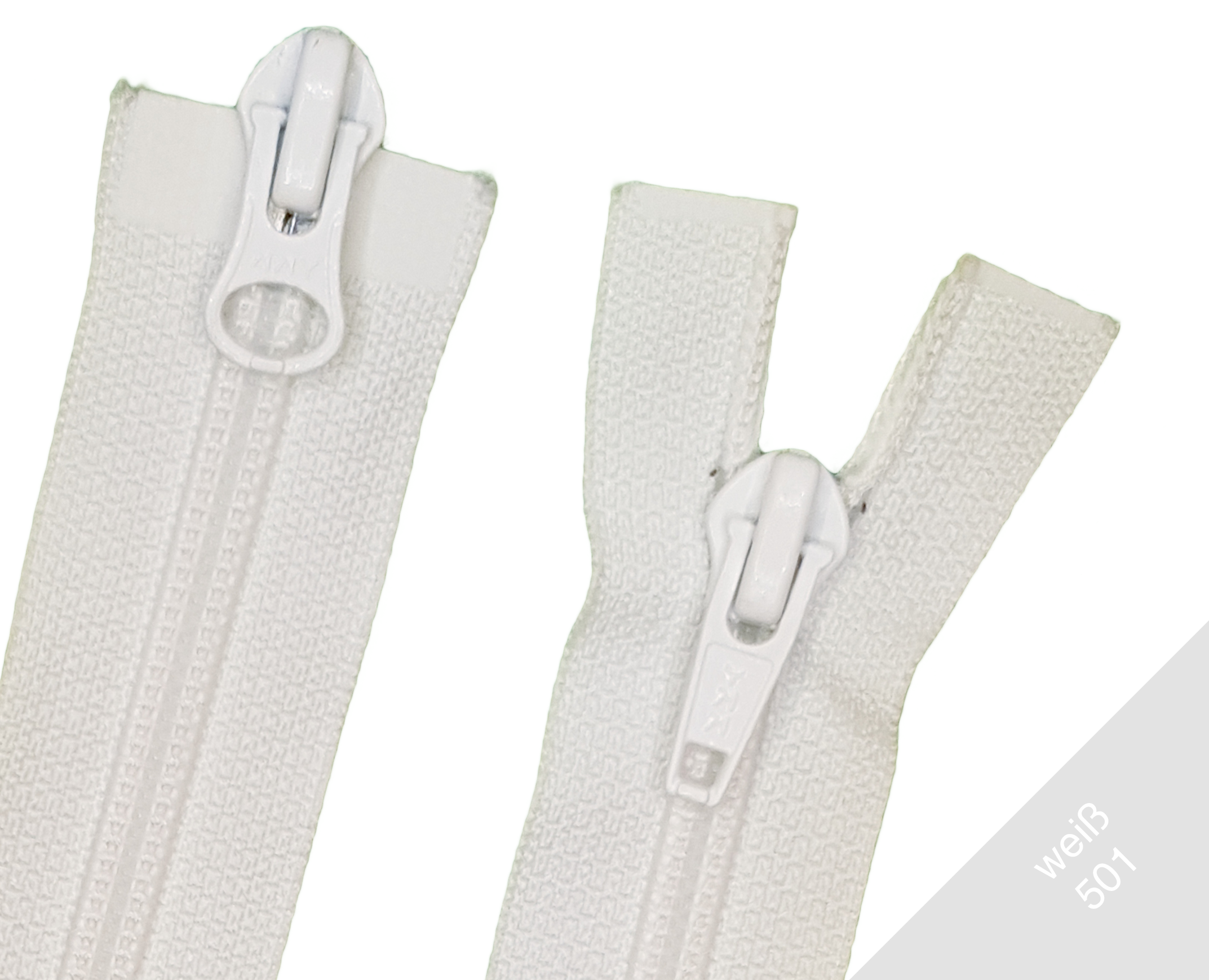 Motorrad Reißverschluss zwei wege teilbar Kunststoffspirale 8mm