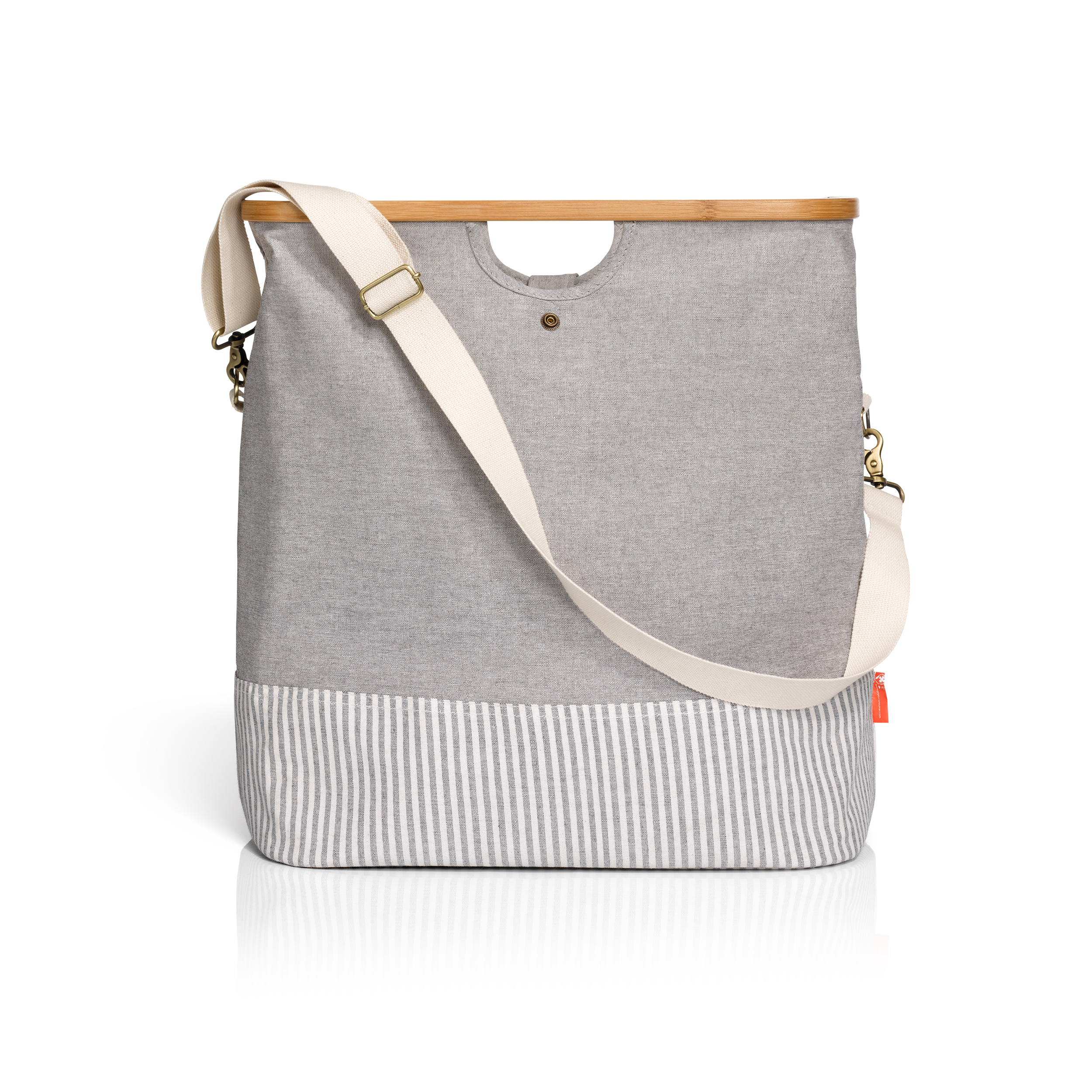 Store & Travel Bags "Canvas & Bamboo" M in grau