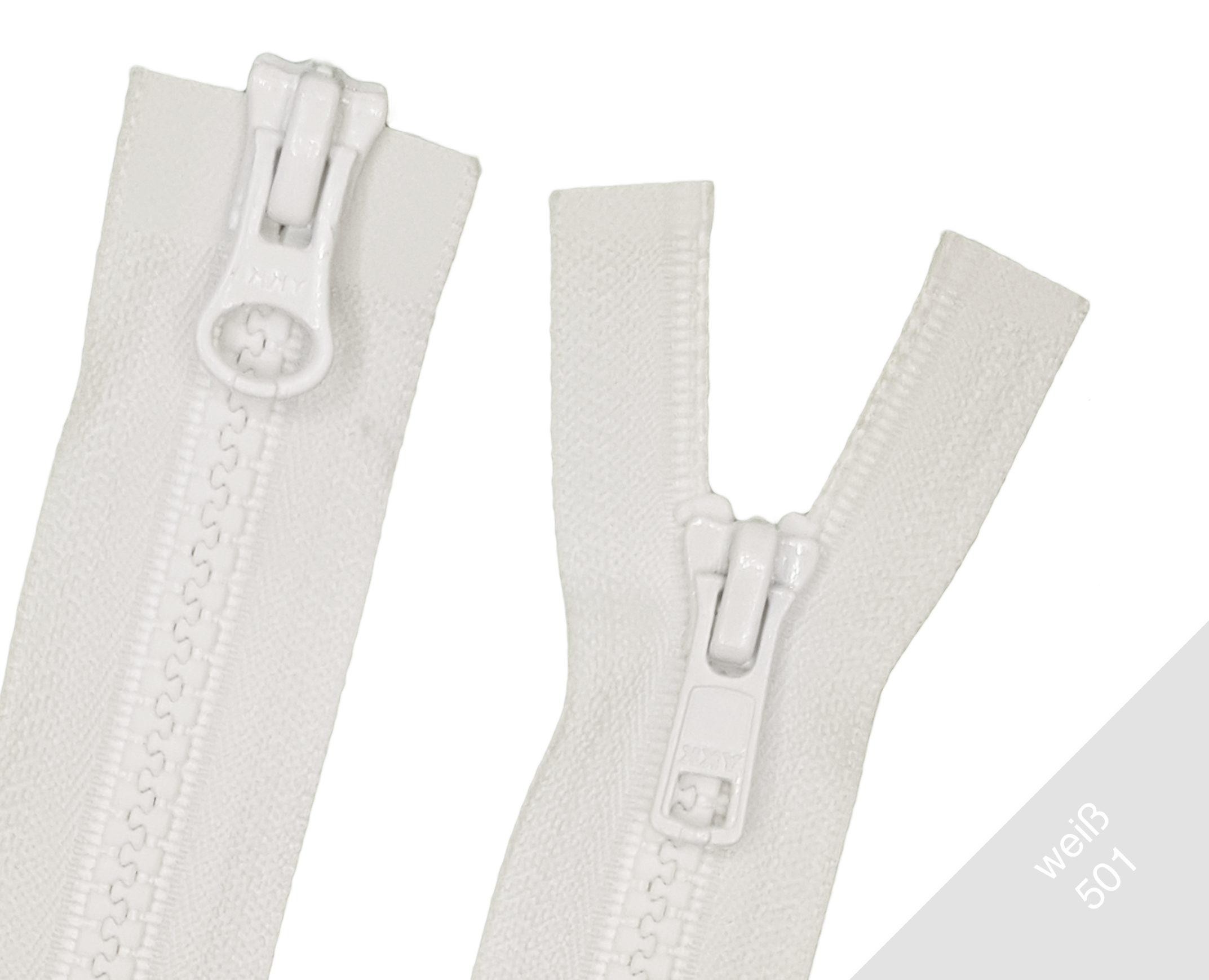 Reißverschluss zwei wege teilbar VISLON 5mm Weiss 501