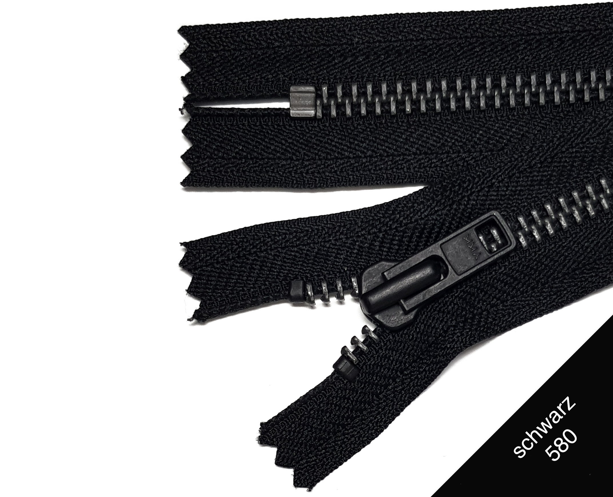 Motorrad Reißverschluss 8mm Schwarz Lackiert