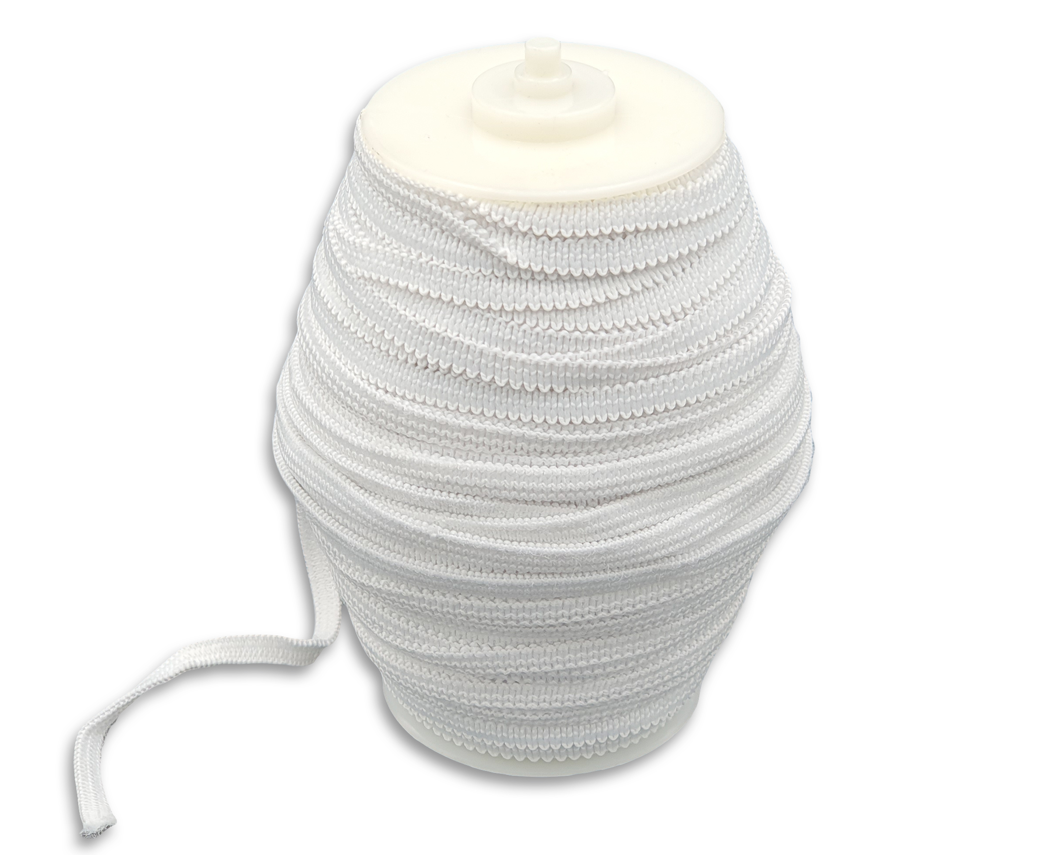 Gummiband 5mm, weiß, flach und kochfest - 50m Rolle