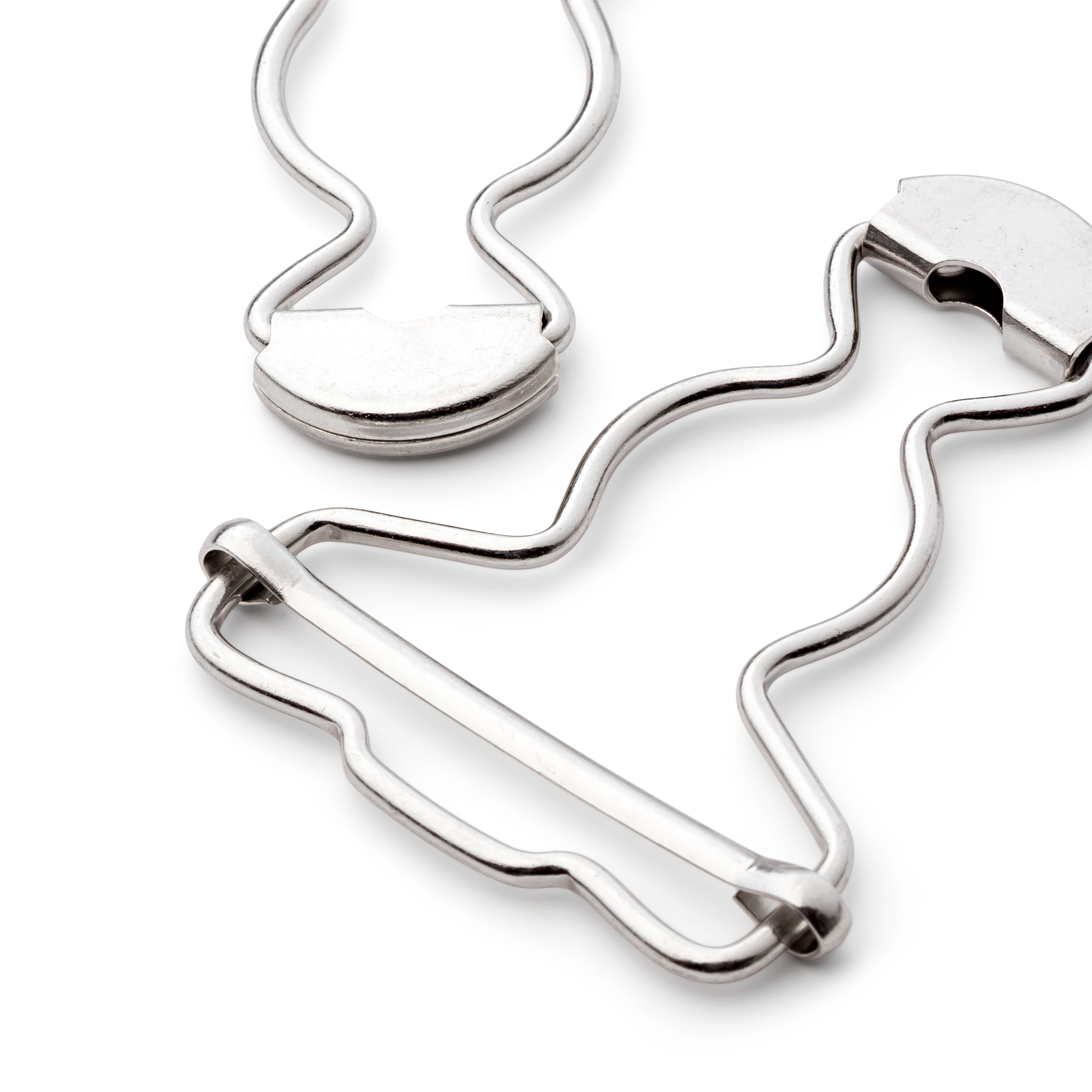 Latzhosenschnallen, 40mm, silberfarbig lose