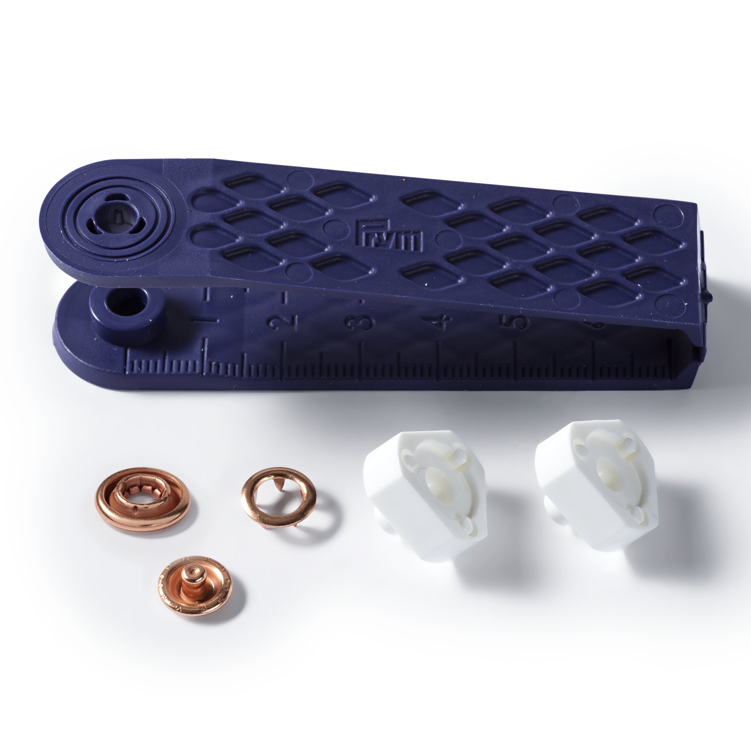 Nähfrei-Druckknopf "Jersey", 10mm, kupferfarbig Seite