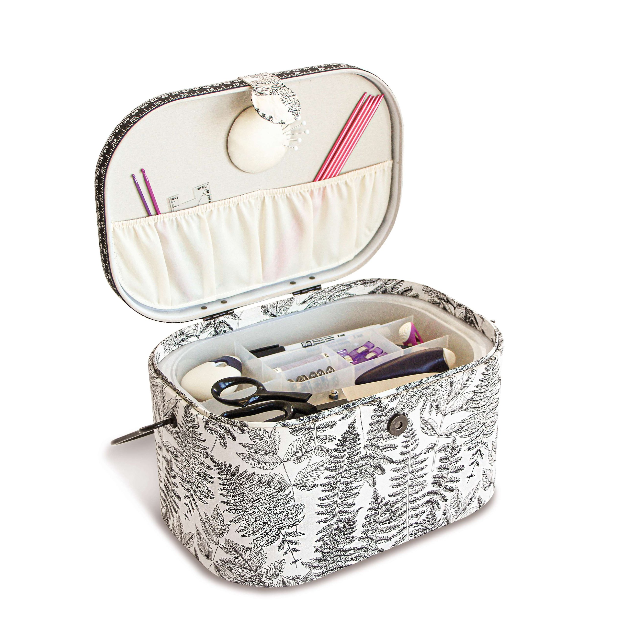 Nähkorb L oval Nature offen