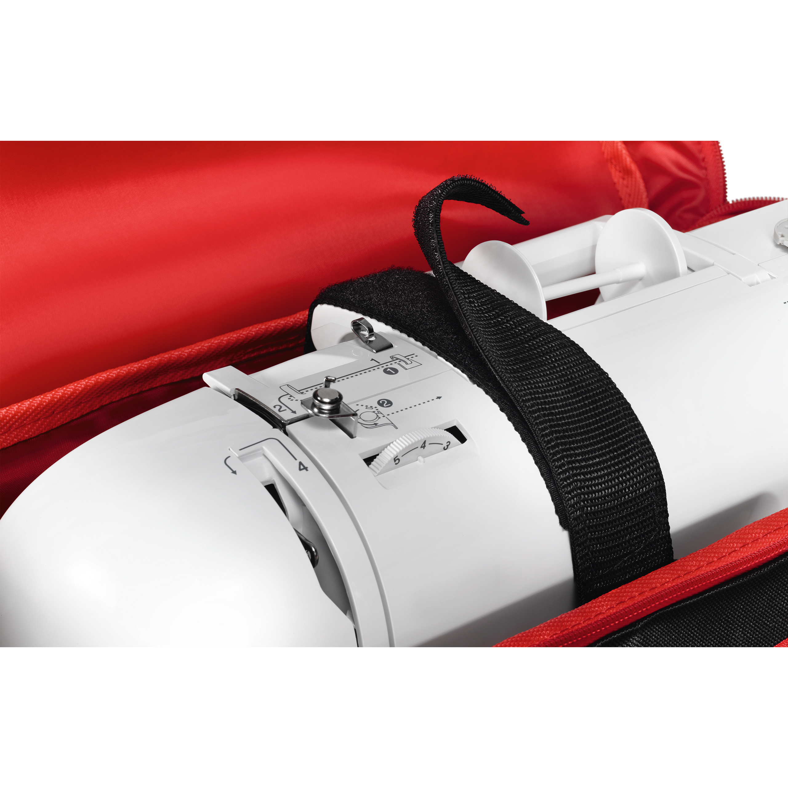 Nähmaschinen-Tasche, Polka Dots offen