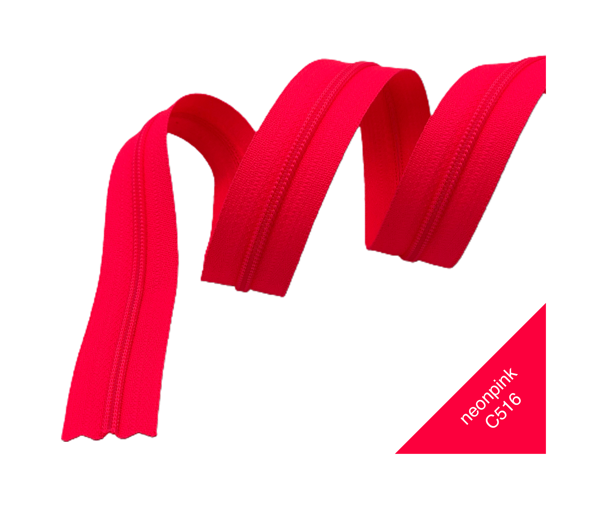 YKK Endlosreißverschluss 3mm Meterware neonpink