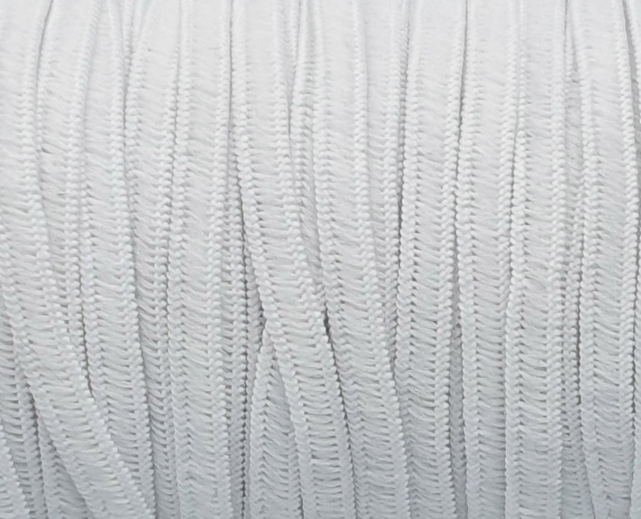 5mm Gummiband, Flachgummi in weiß - 100m lose