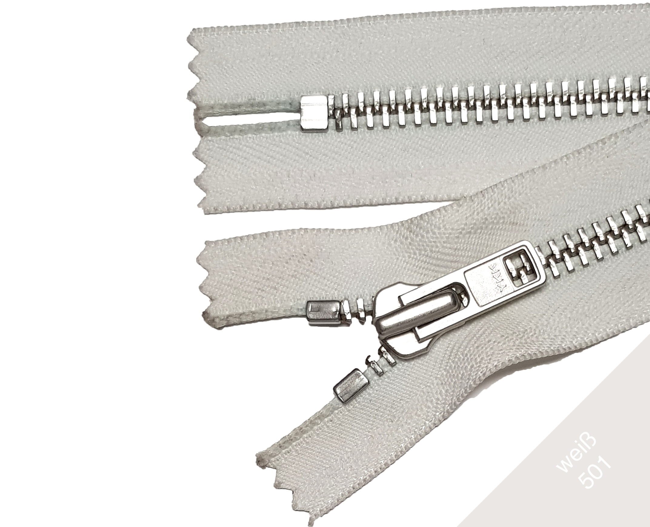 Motorrad Reißverschluss Metall Silber