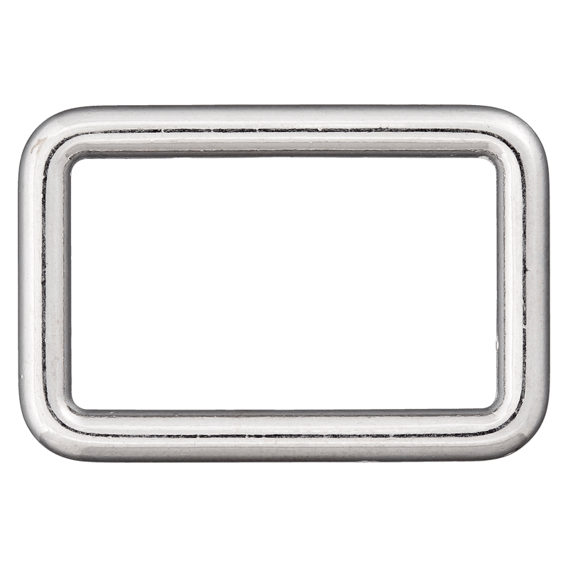 Metall Rechteck Ring Silberfarbig