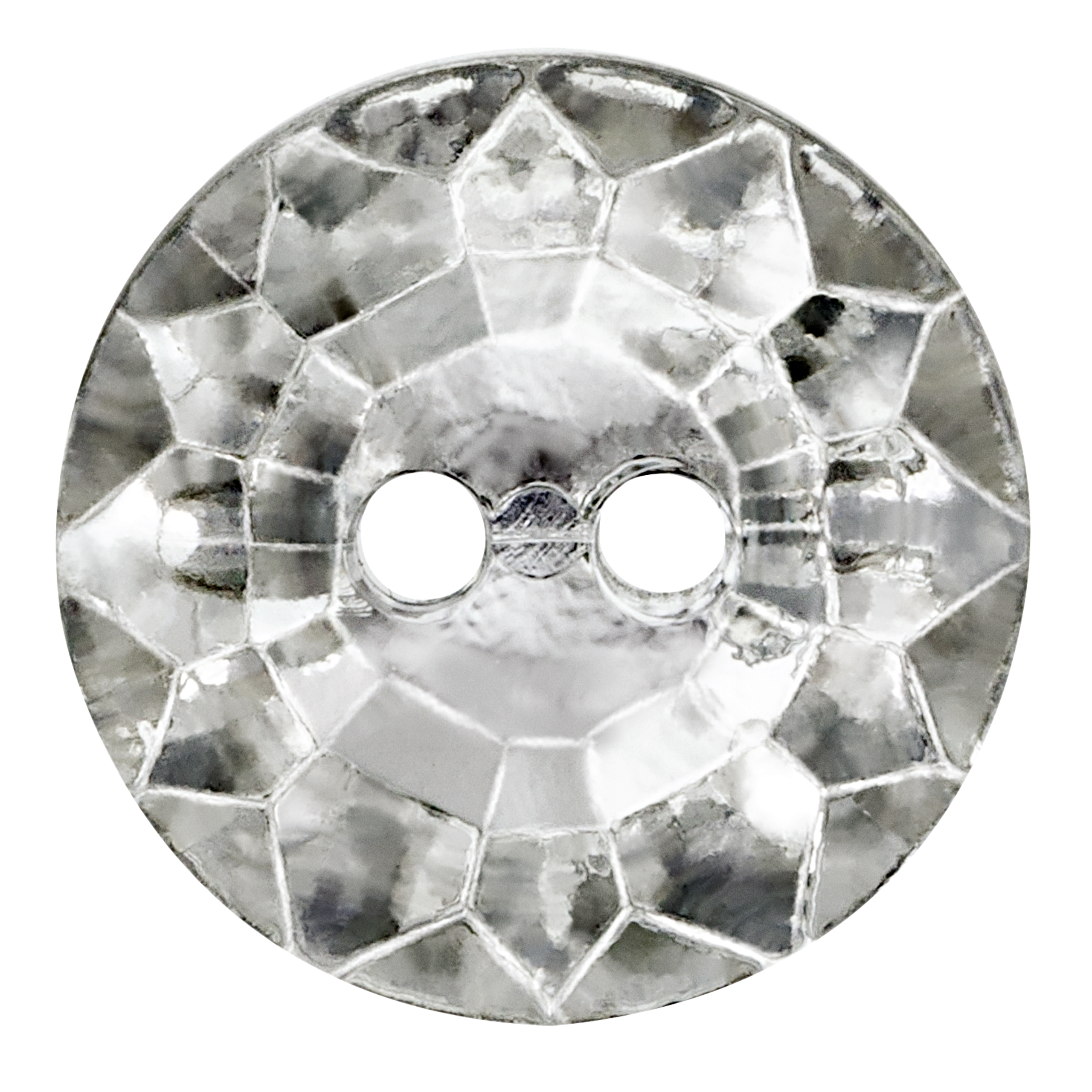 Knöpfe "Bluse und Jacke", silber/kristall, 2-Loch