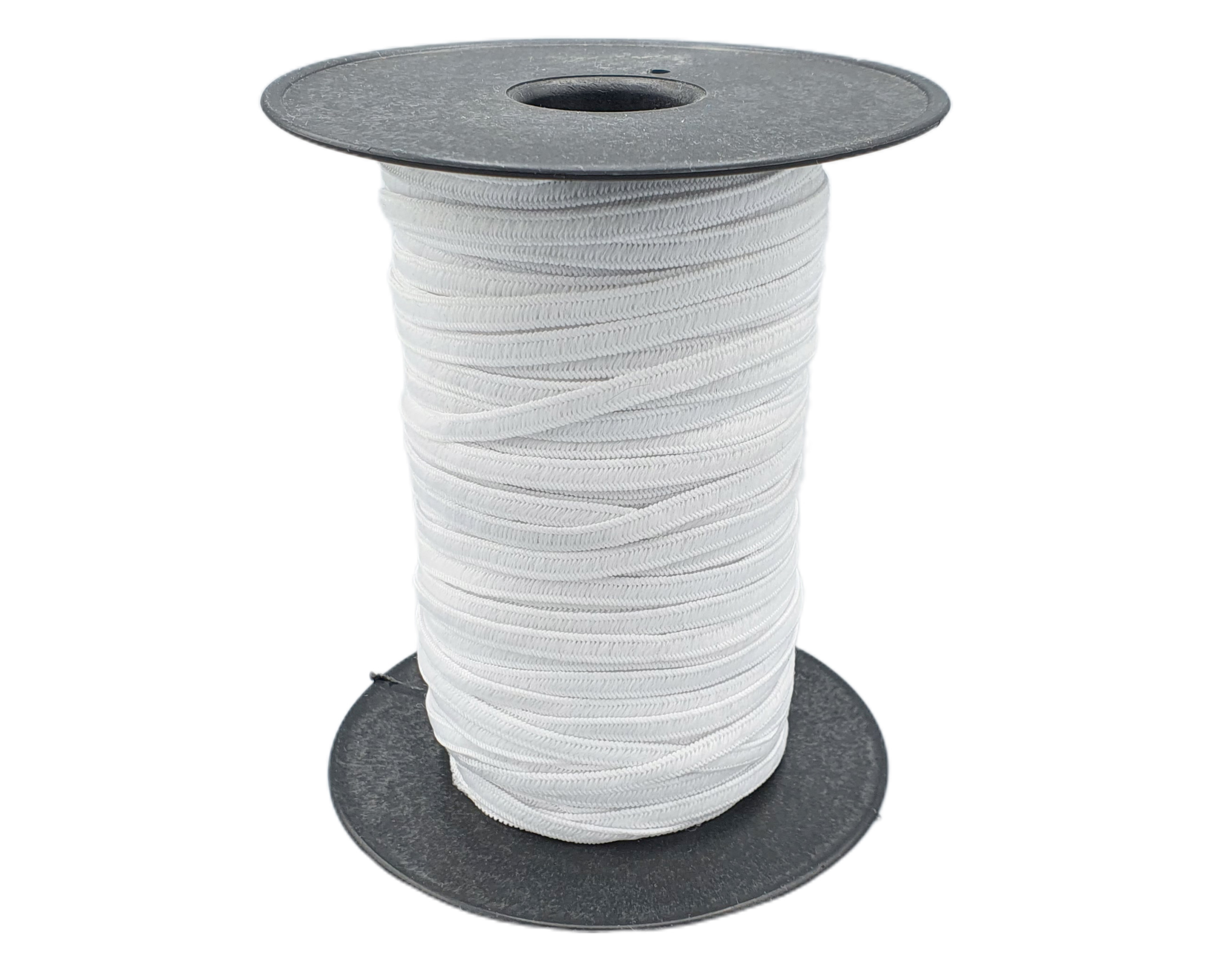 5mm Gummiband, Flachgummi in weiß - 100m
