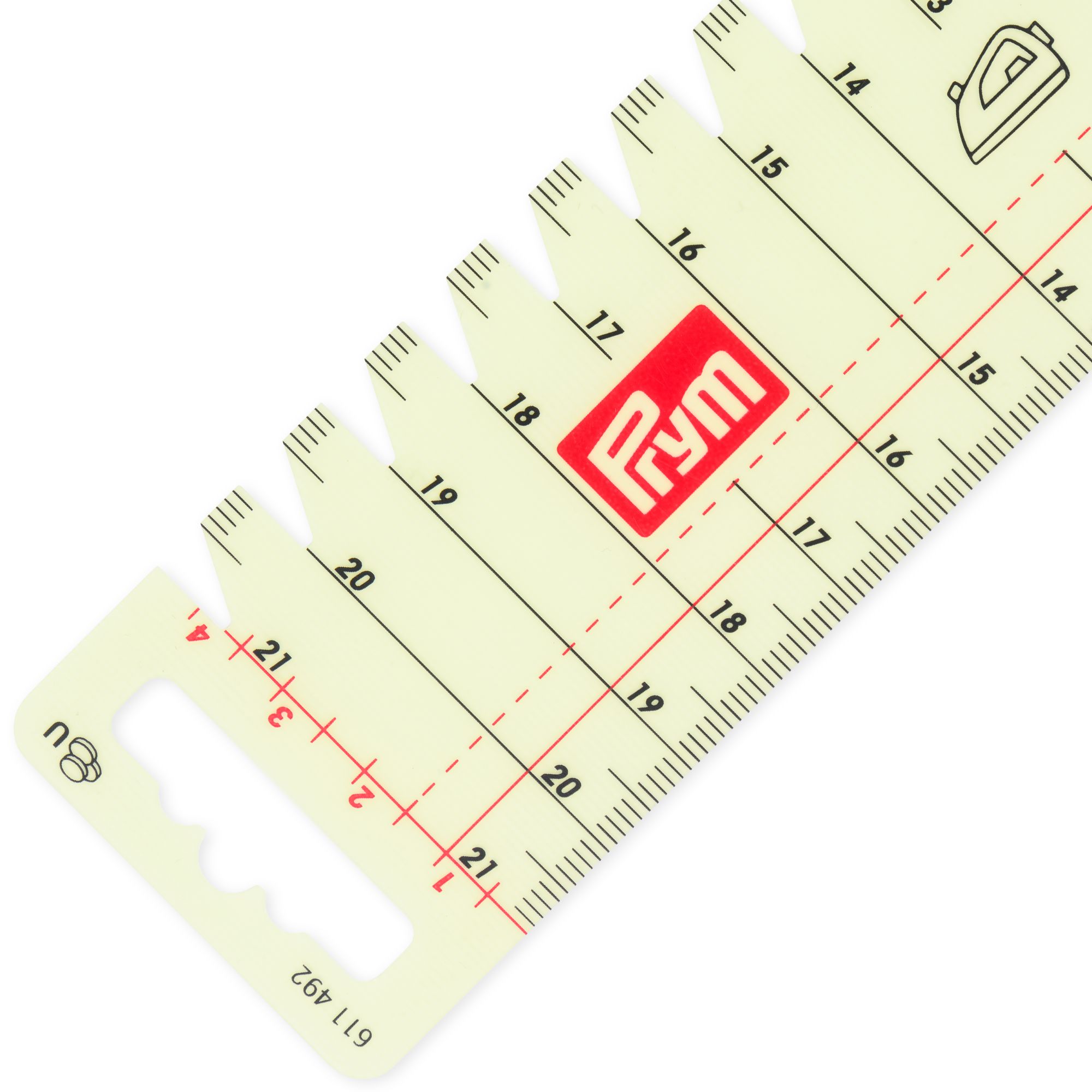 Bügelhandmaß, transparent lose