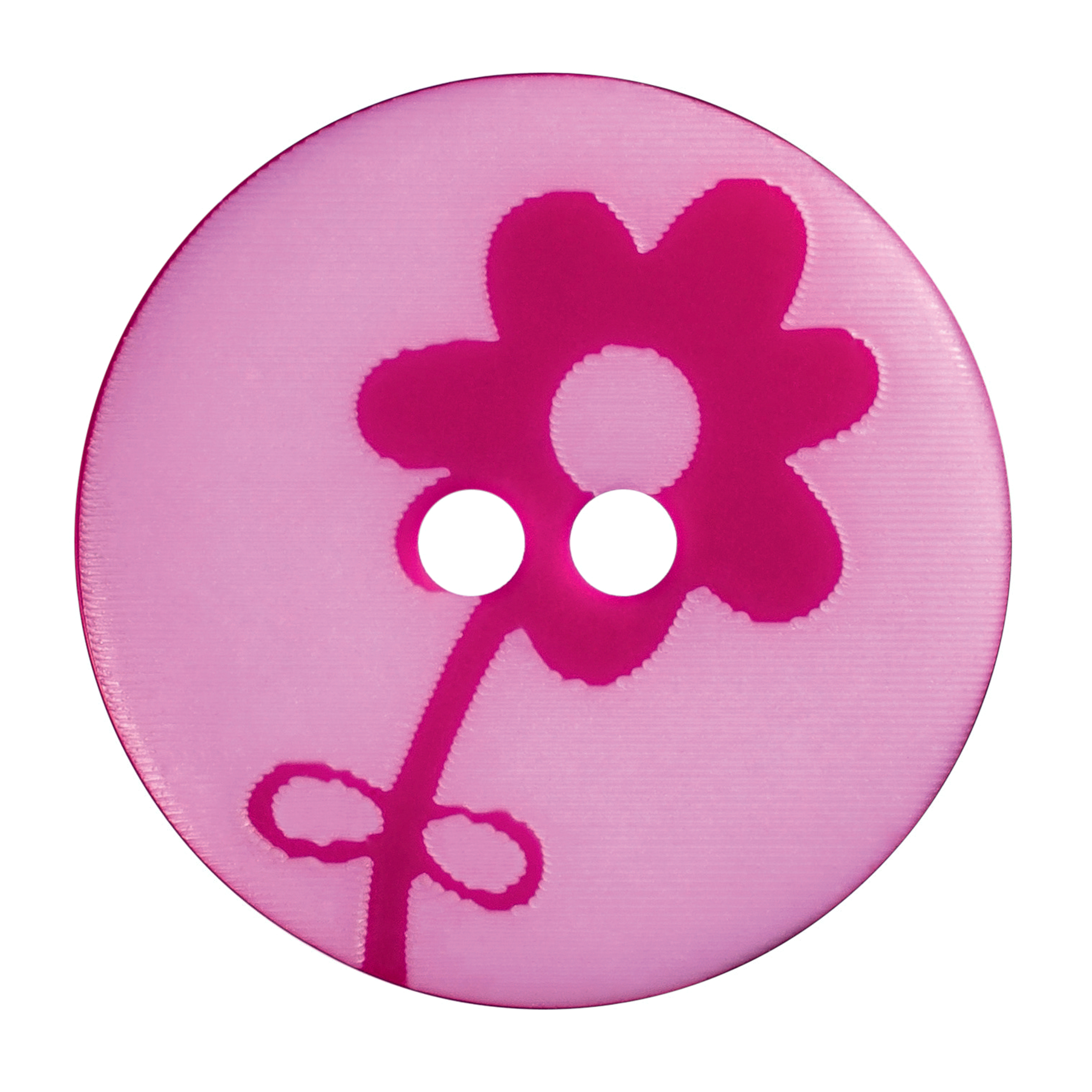 Knöpfe "Blume", bedruckt, 2-Loch