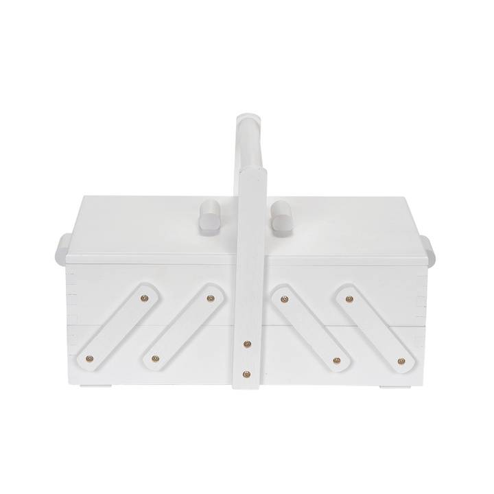 Nähkasten Holz S weiß vorne