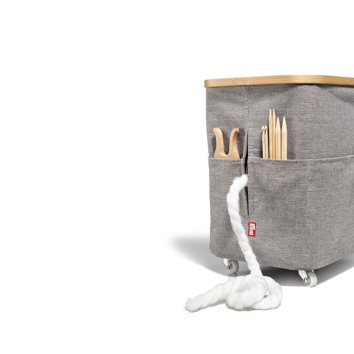 Fold & Store Box Multi, Canvas & Bamboo, faltbar mit Rollen seite