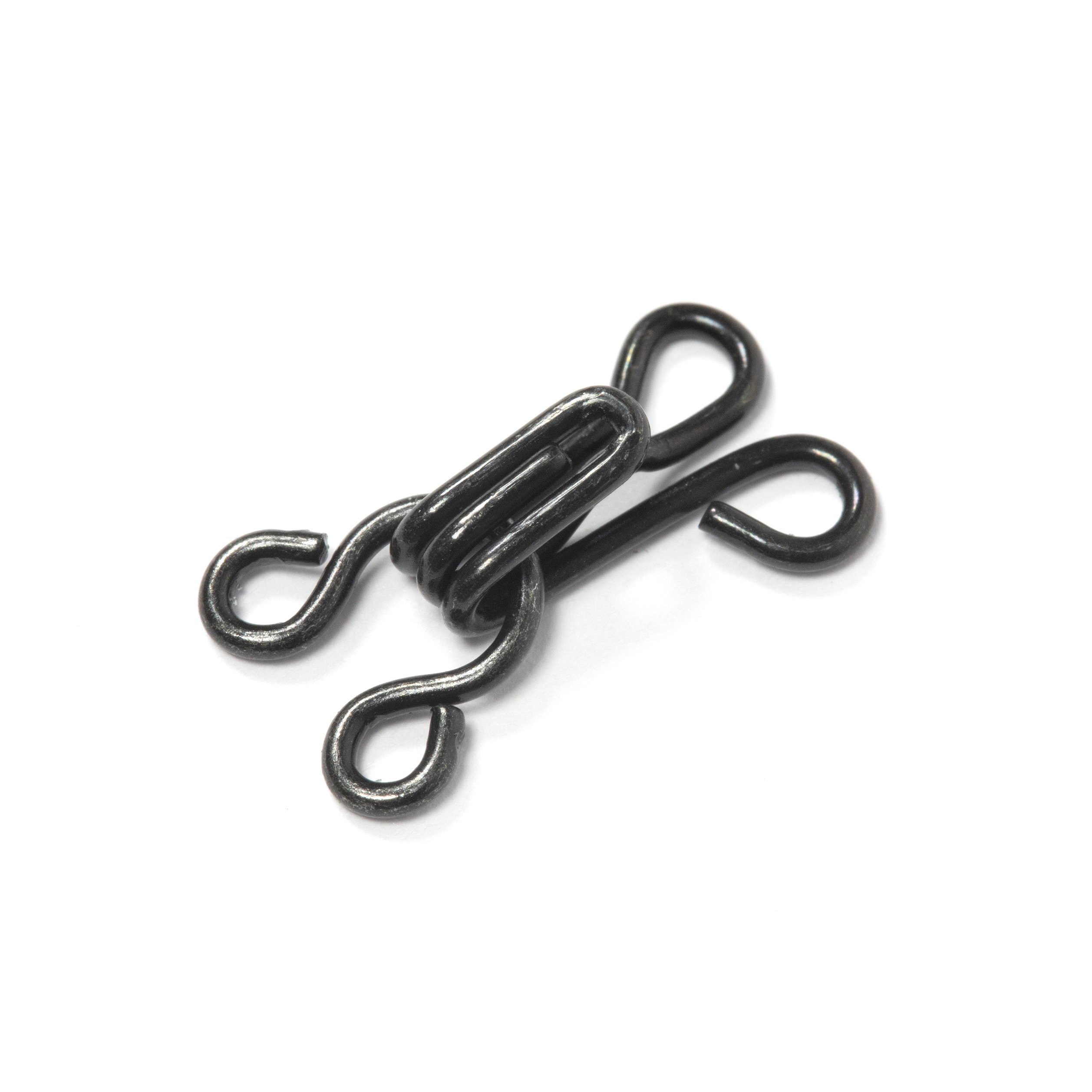 Federhaken und -augen, Größe 1, 2, 3 schwarz, lose