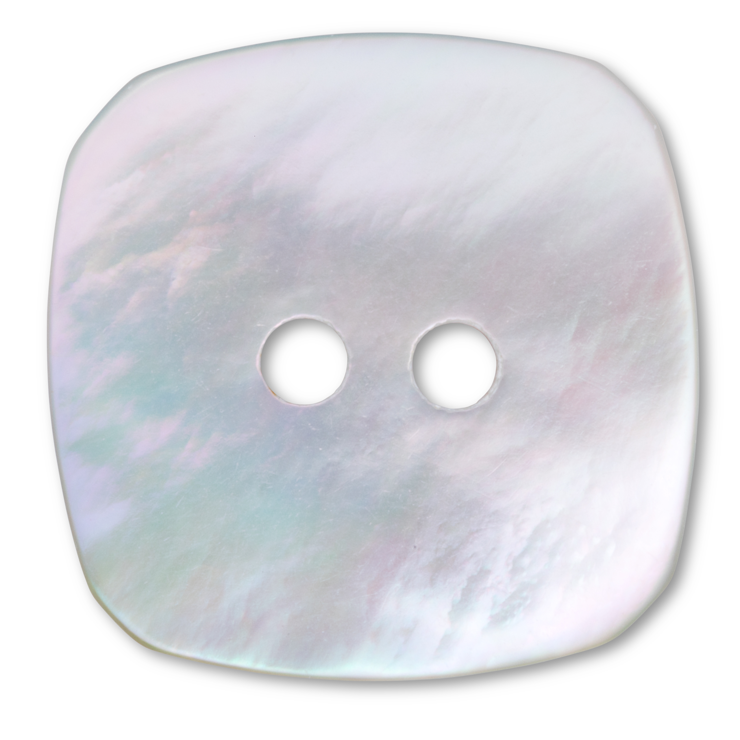 Knöpfe "Perlmutt Vierecke", 2-Loch