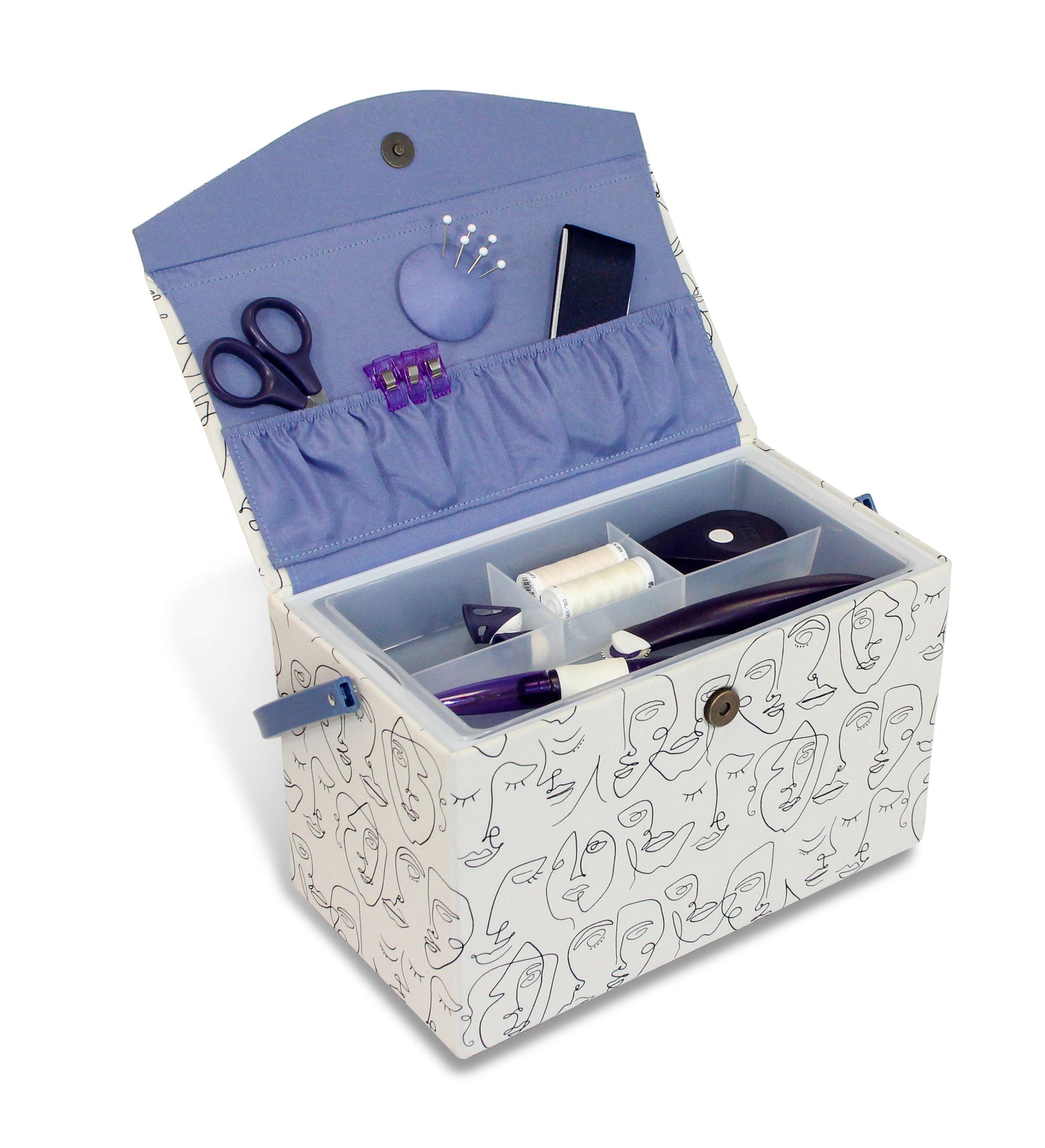 Nähkorb L Faces offen