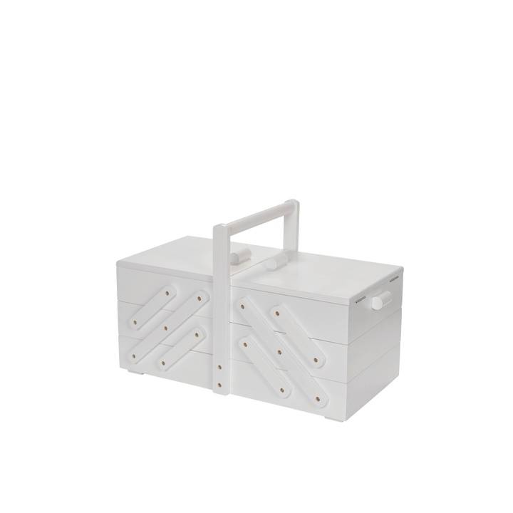 Nähkasten Holz L weiß