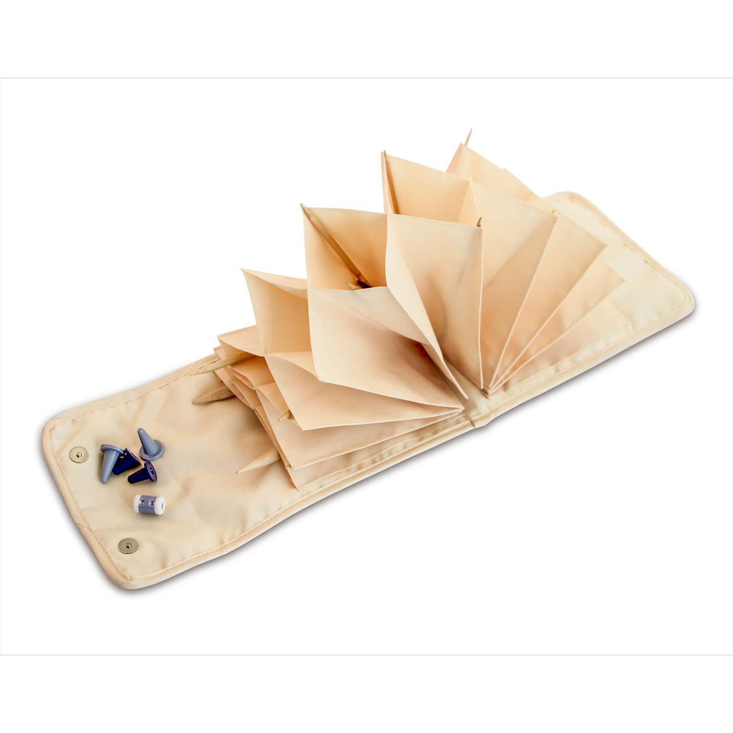 Rundstricknadelmappe Bluebells offen