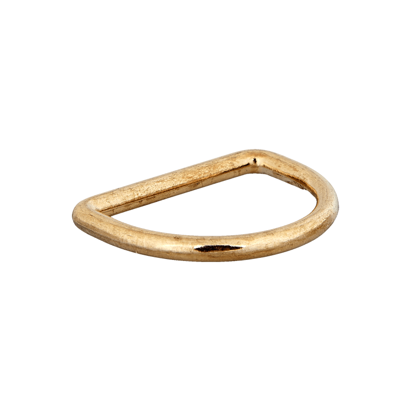 Metall-D-Ring - Halbrund Gold vorne