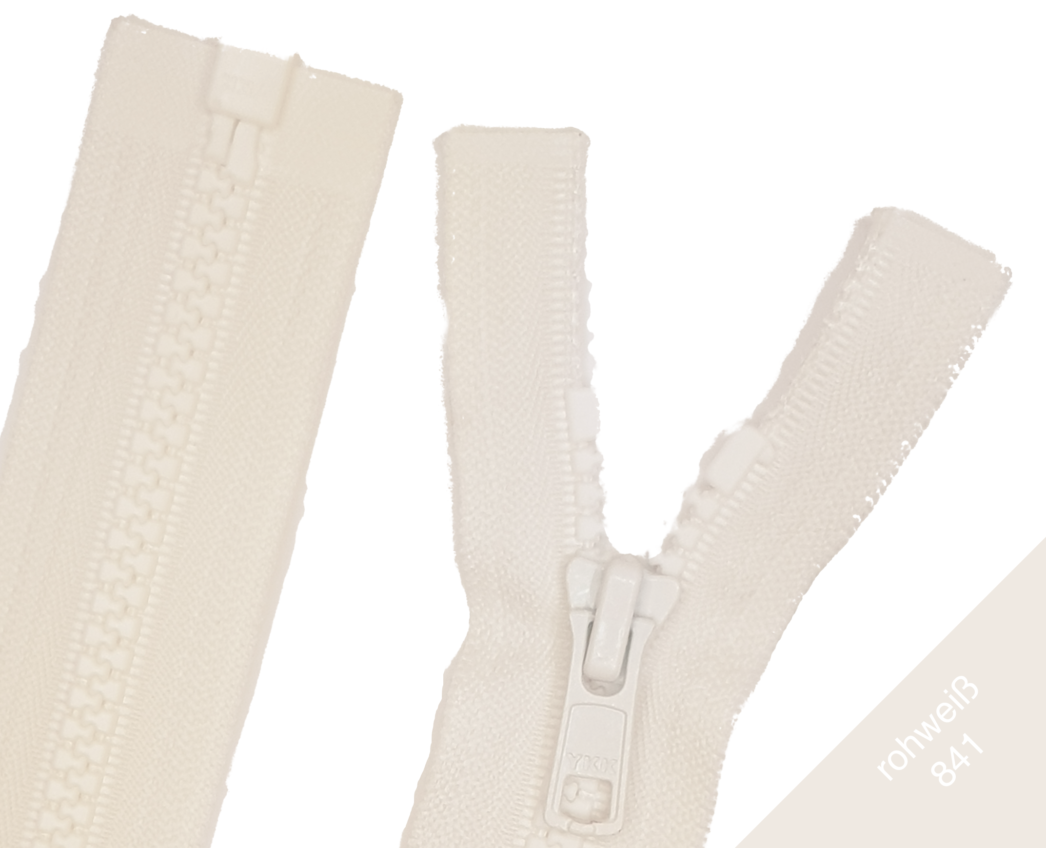 Reißverschluss Teilbar Vislon 5mm Rohweiss 841