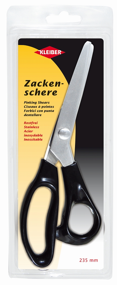 Zackenschere ca. 235mm in Schwarz karte