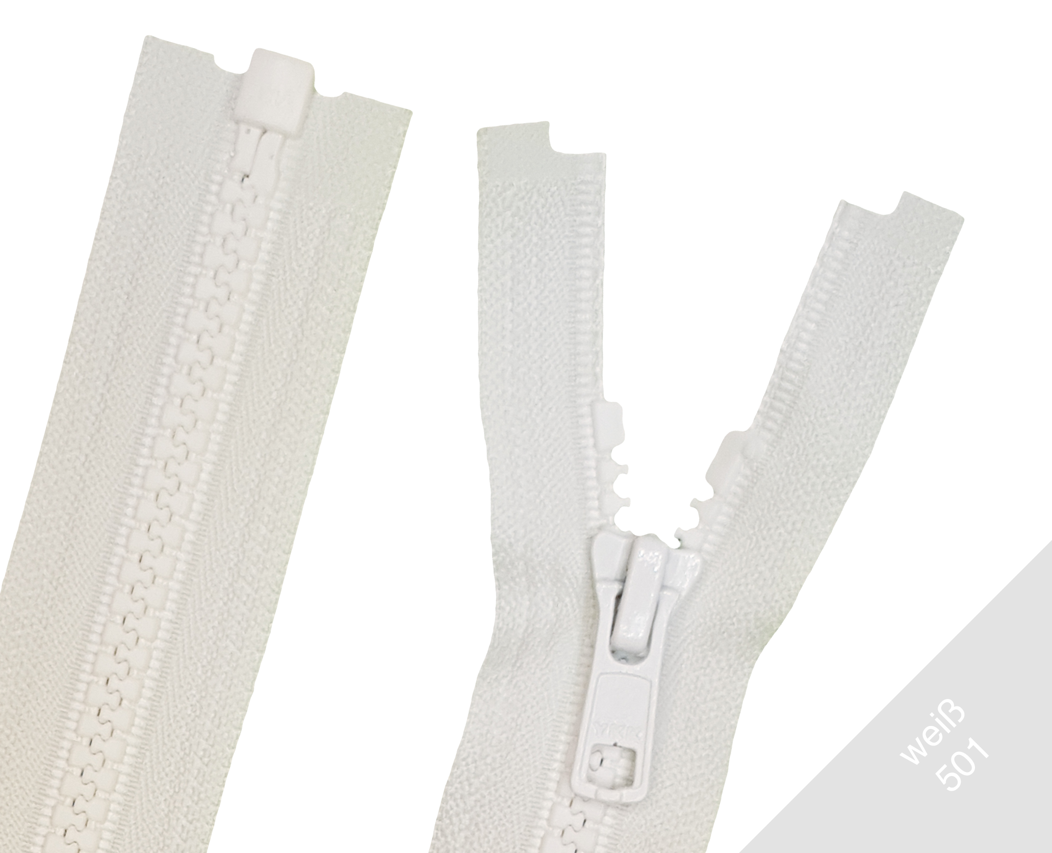Reißverschluss Teilbar Vislon 5mm Weiss 501
