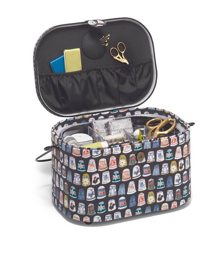 Nähkorb L oval Thimbles offen