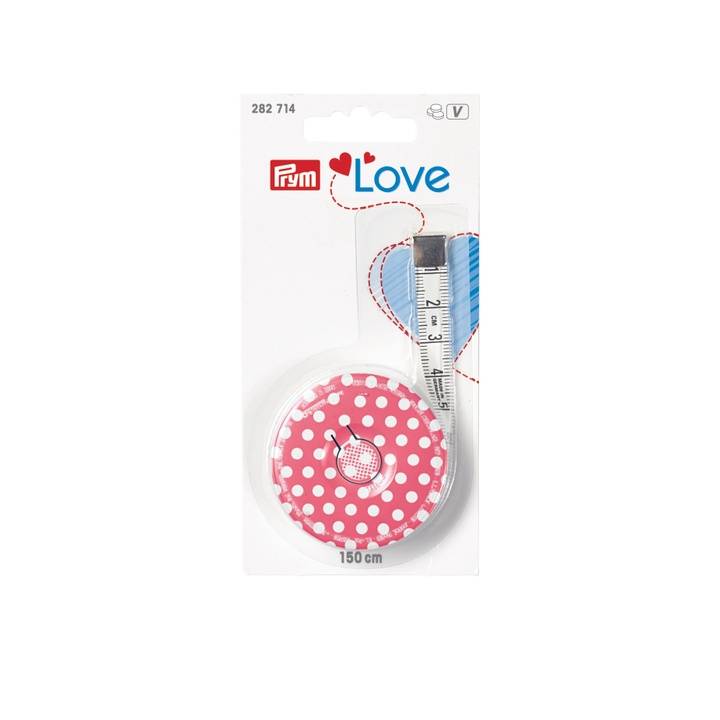 Rollmaßband Prym Love, pink, 150cm karte