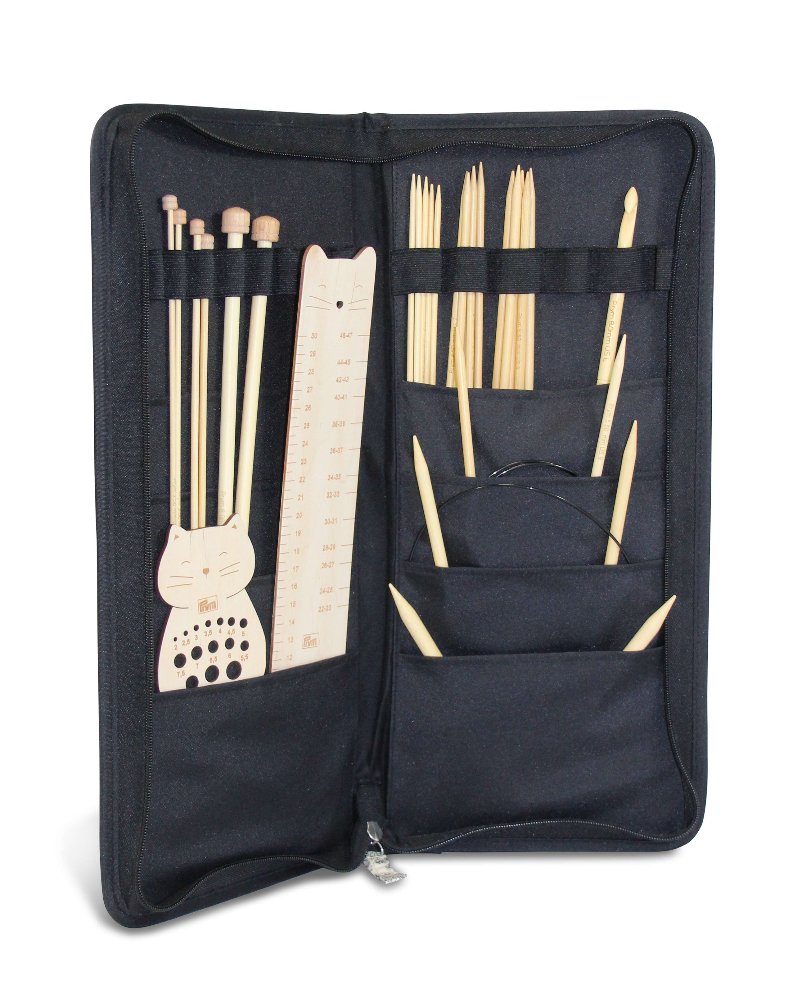 Stricknadeletui Nature offen