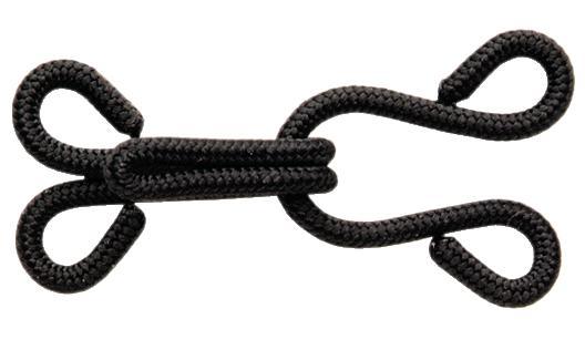 Pelzhaken und -auge schwarz