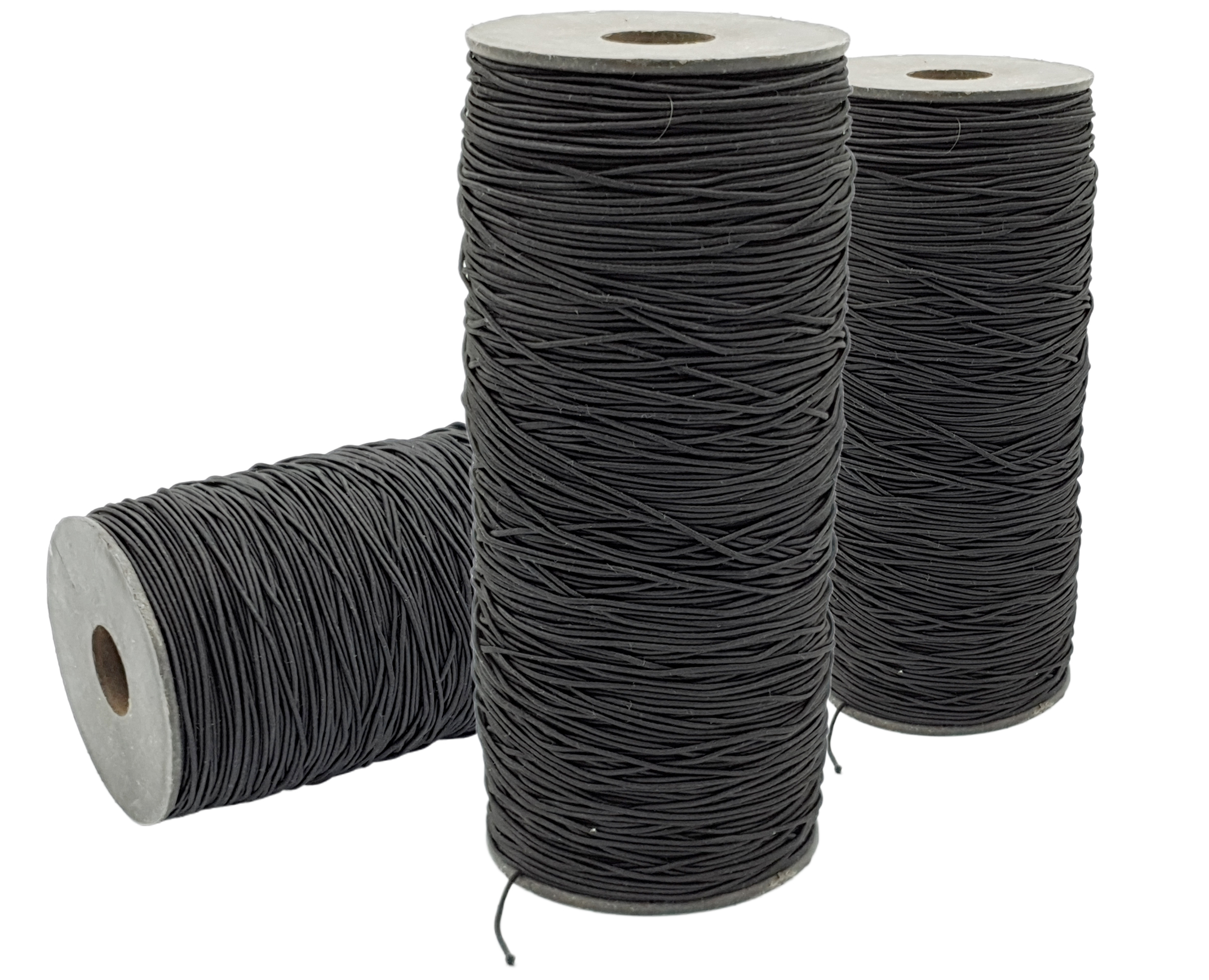 Gummiband kochfest zum Nähen, 1mm, schwarz, 300m Rolle